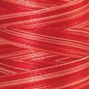 Spule Poly Sheen Multi Fiesta Orange, bunt mit Rot, Orangerot und Hellrot
